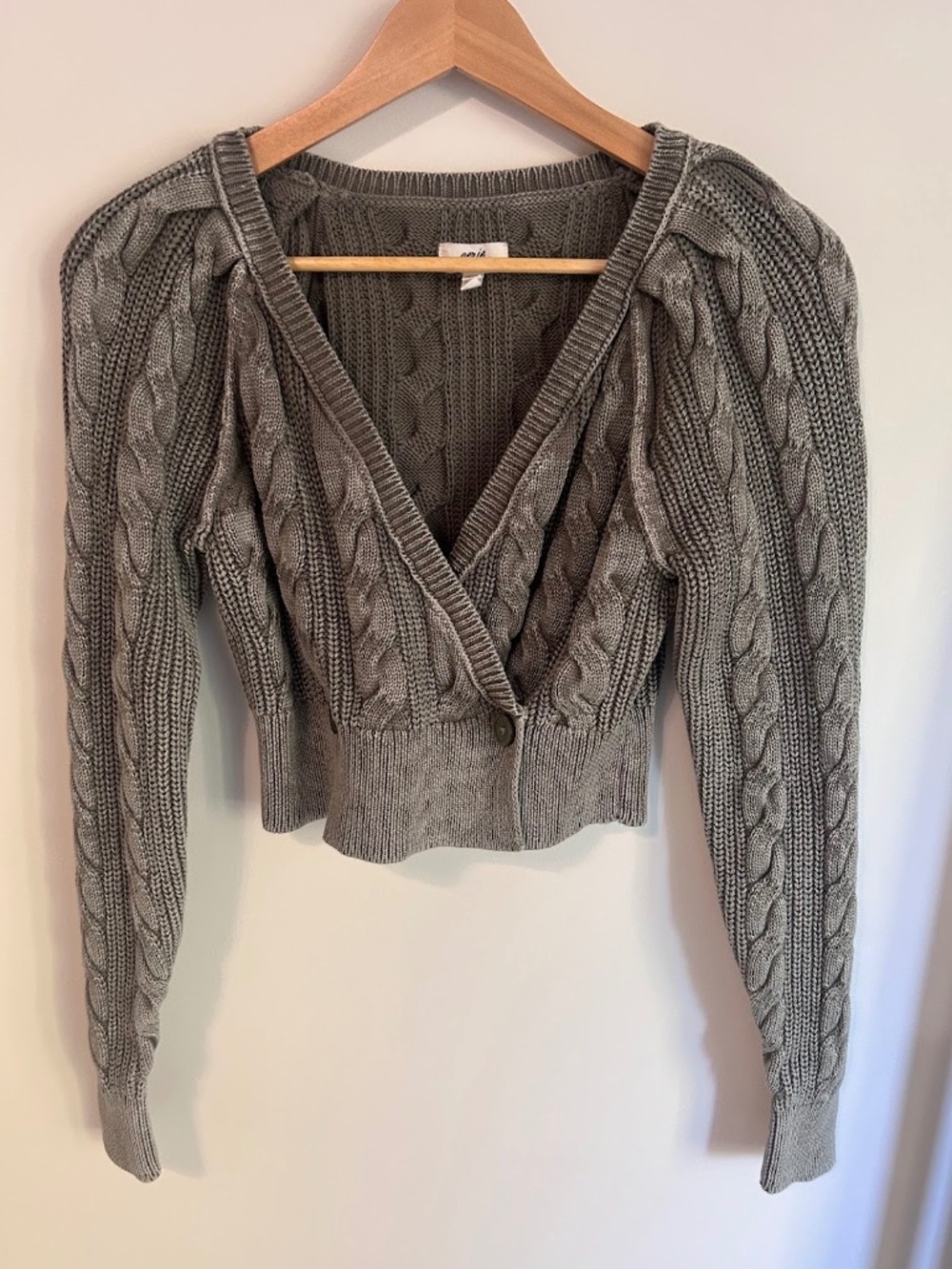 Aerie Cable Knit Wrapped Sweater